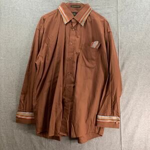 Kani Gold Button Up Brown Shirt Adult Extra Large Shirt Mens